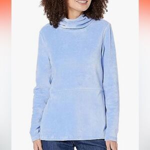 Carve Designs Colette Tunic Top with turtleneck Blue Size S – Ribbed Soft Knit